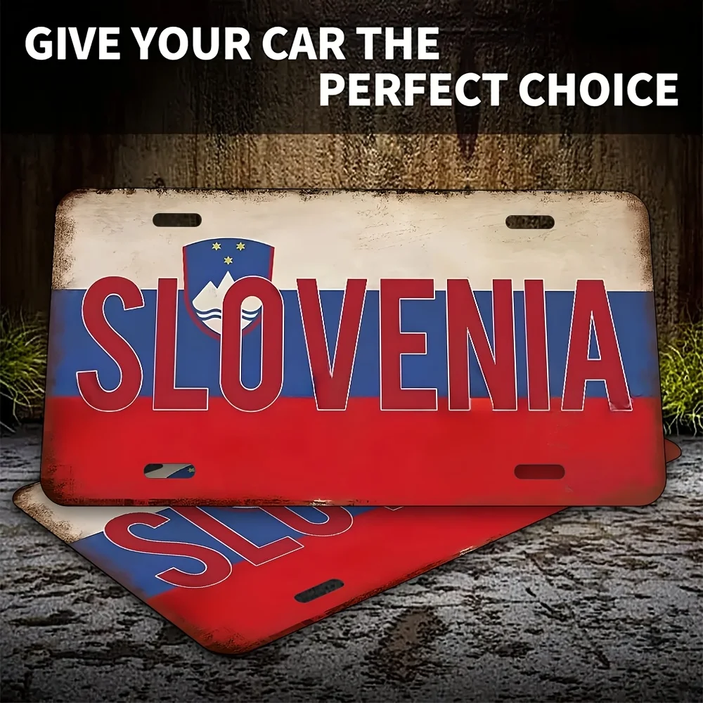 Vintage Aluminum Slovenia Decorative Plaque,  Wall Hanging Art for Home, Room, Restaurant, Bar, Cafe, Garage - Multifunctional R