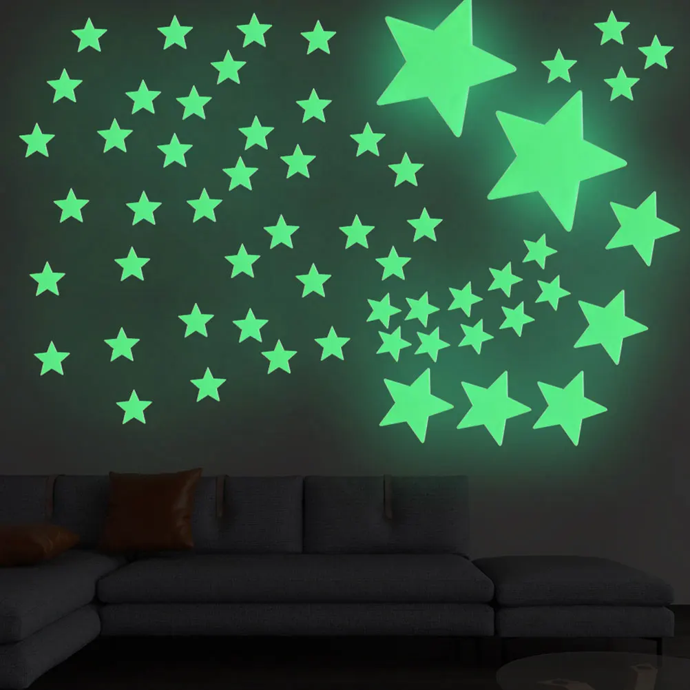 

109pcs Luminous Planet Stars Wall Stickers Glow In Dark Removable Fluorescent Decals For Window Glass Door Self-Adhesive