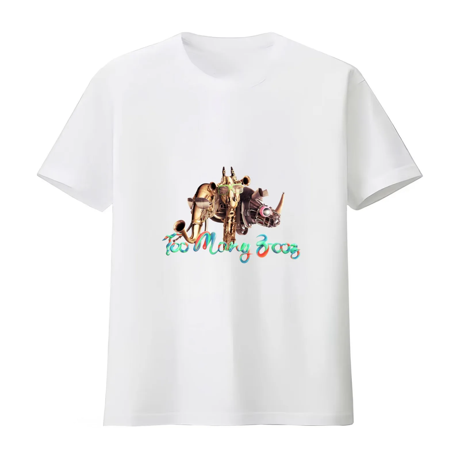 TOO MANY ZOOZ T-Shirt Summer Casual Cotton Tee Oversized Streetwear Tops Vintage Graphic Print Loose Fit Short Sleeve