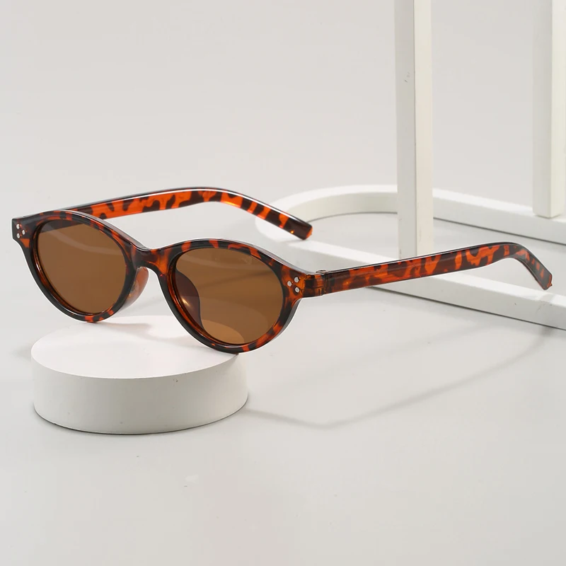 موضة صغيرة البيضاوي نمط برشام النظارات الشمسية النساء العلامة التجارية تصميم متعدد الألوان نظارات شمسية في الهواء الطلق ظلال الإناث UV400 Oculos دي سول #2