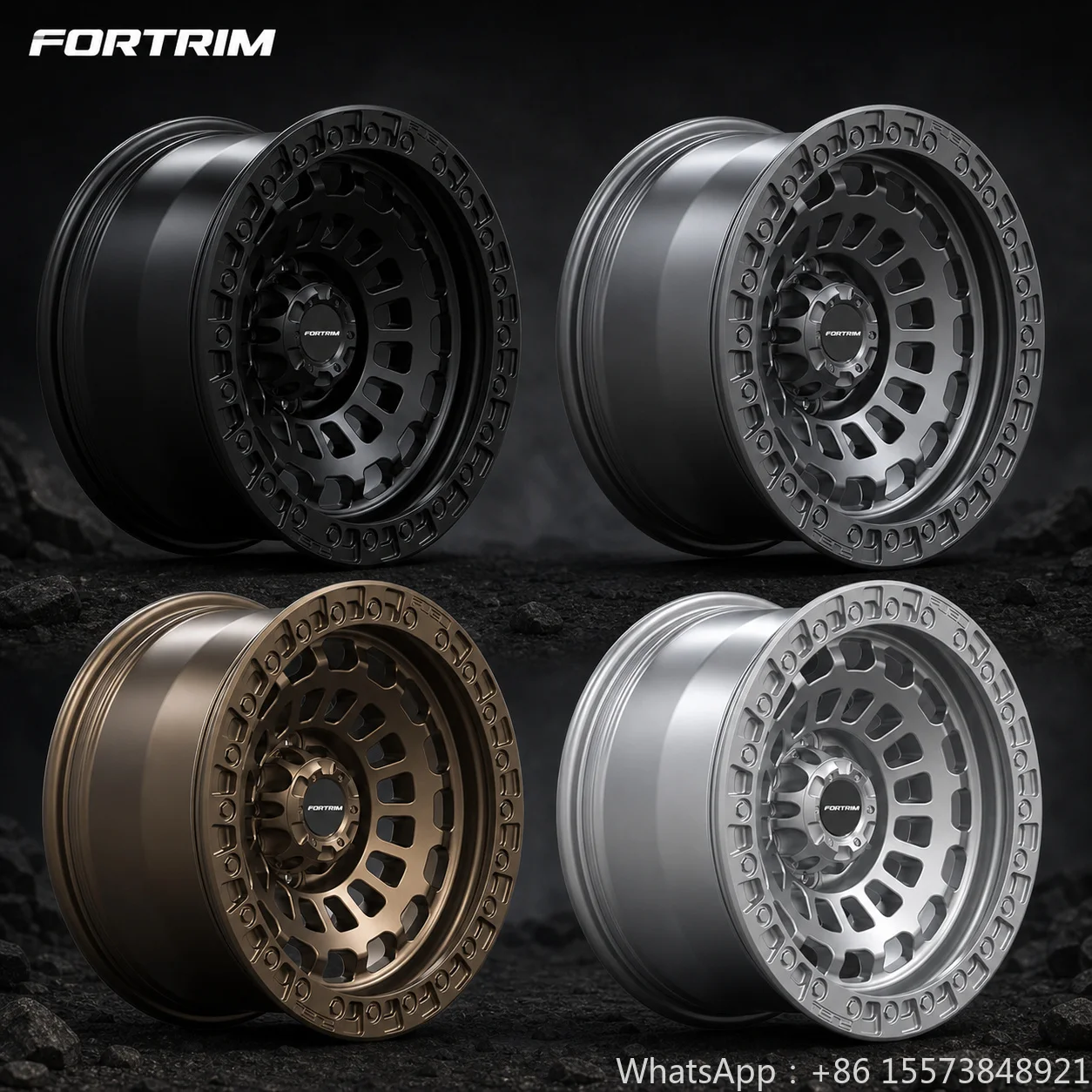 For F150 Dodge RamBeadlock Wheels 17 18 19 20 21 22 Inch Gray Negative Offset Aluminum Alloy Rims Forged Wheels