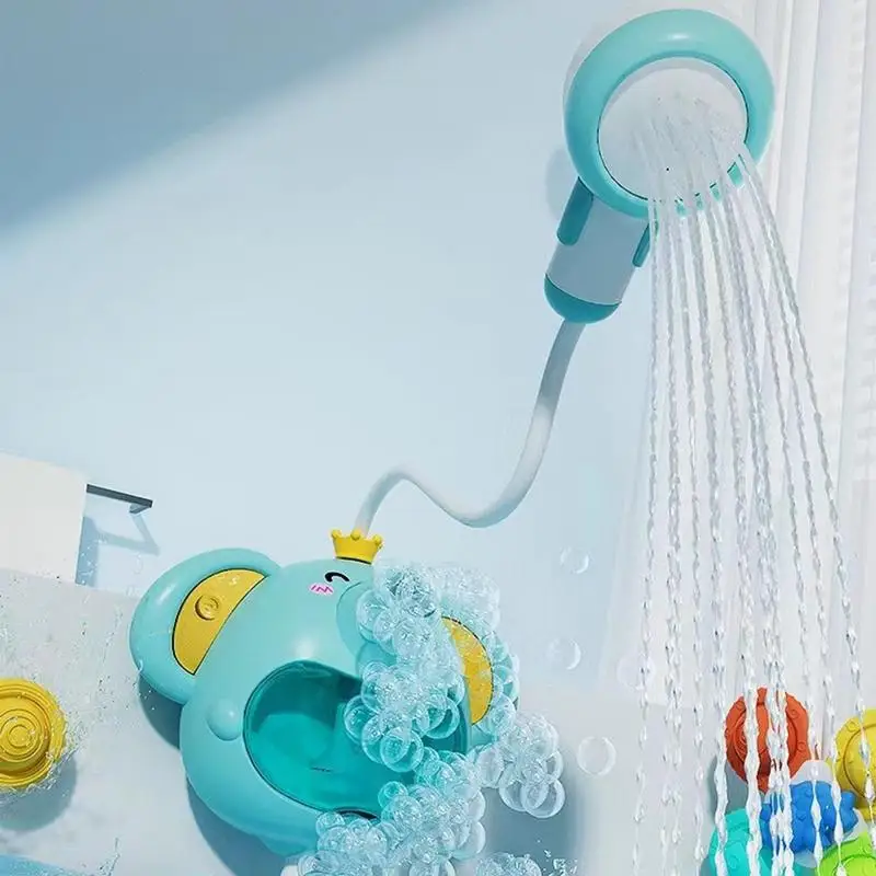 Elephant Shower Bath Toy Elephant Water Pump With Trunk Spout Rinser Bathtub Sprayer Bubble Maker For Travel Bathtub Toys