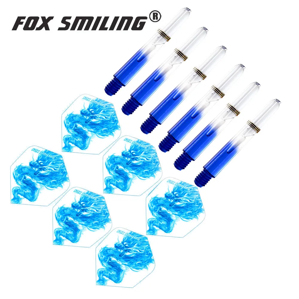 Fox Sorrindo Nylon Dart Shafts, Popular Nice Pattern, Acessórios para dardos macios e aço