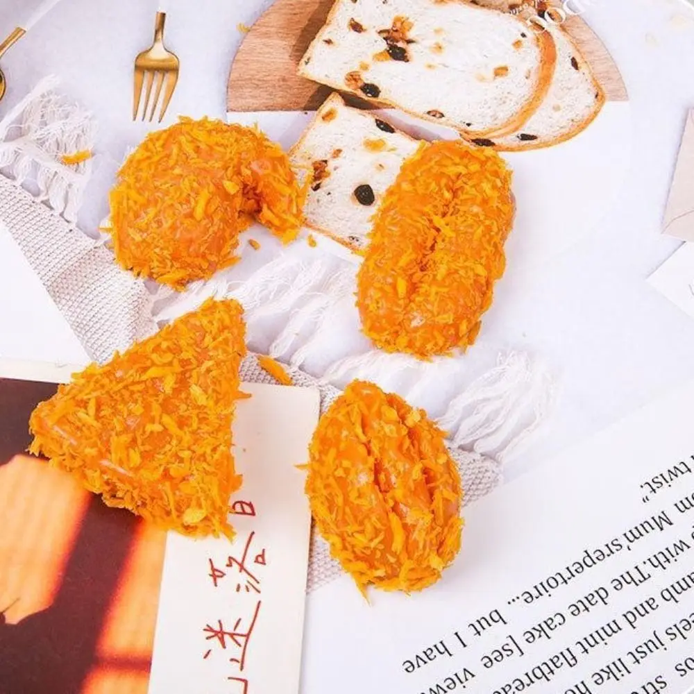 Safe Bread Crumbs Fried Food Pinch Flexible Slow Rebound Squeeze Hamburger Pizza Mini Cute Food Pinch