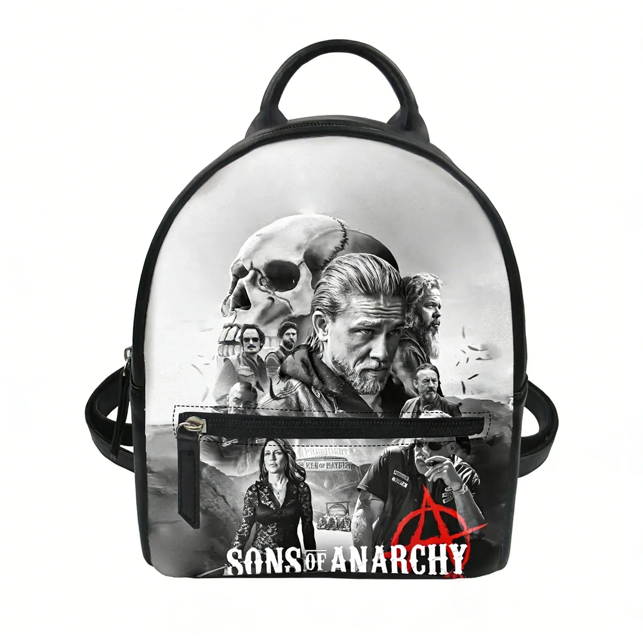 

Sons Of Anarchy SOA Custom Backpack Purse Women Carter Schoolbags Double Shoulder Bag Mini Daypack Leather Travel Bag