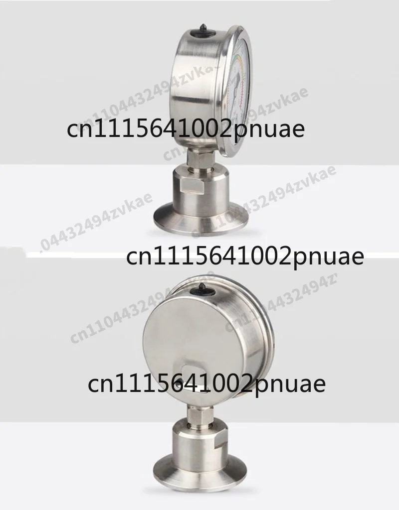 Sanitary Diaphragm Pressure Gauge Double Safety Stainless Steel YTP-60BF Diaphragm Clamp Quick Install Gauge