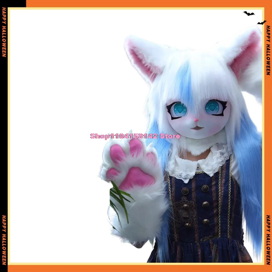 Fursuit Headset Furry Cosplay Costume Paw Head Base Comiket Furry Kig Kigurumi Animal Cat Rabbit Doll Beast Mask Cosplay Costume