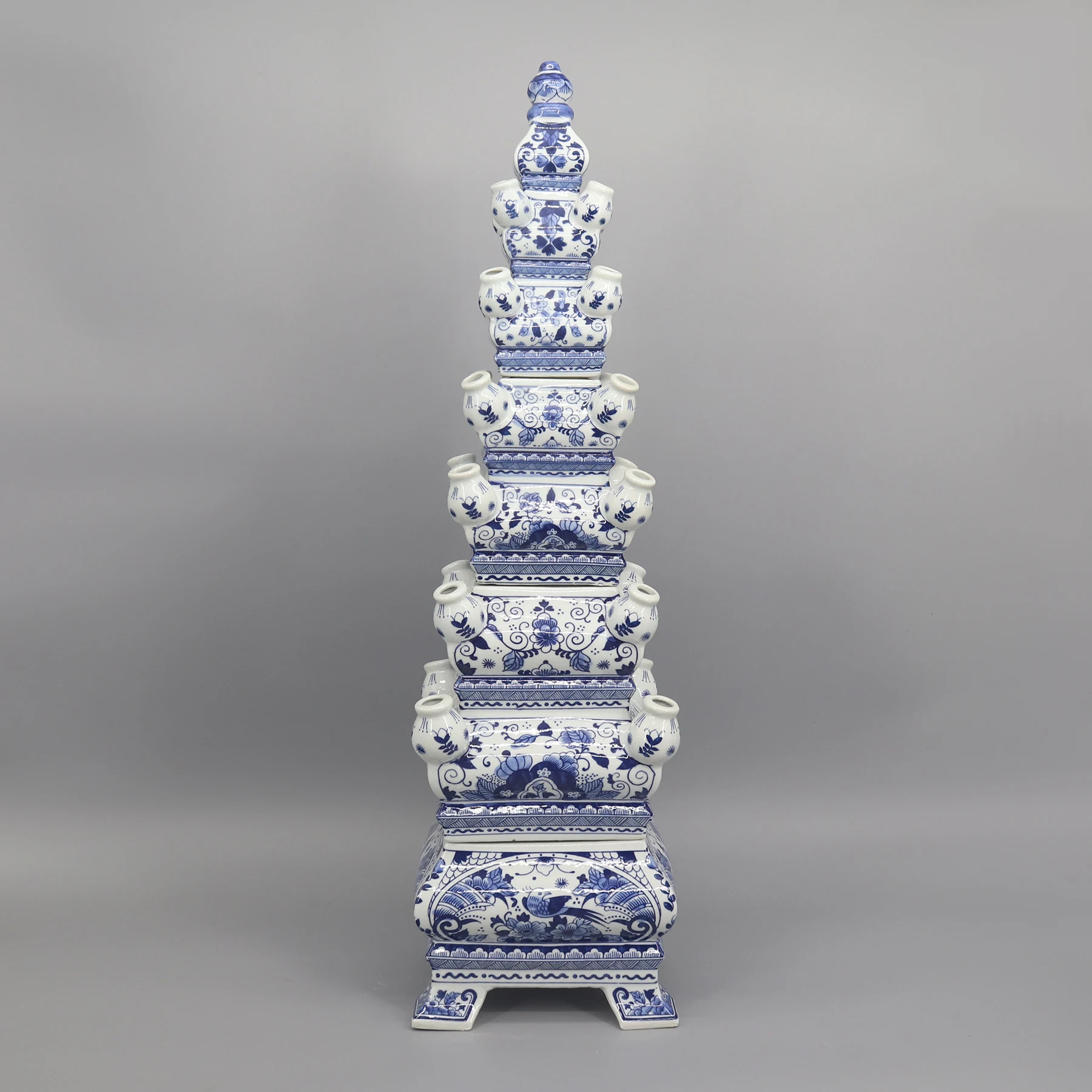 Ceramic Tulip Vase, Porcelain Pagoda, Hotel Decoration, Table Accessory