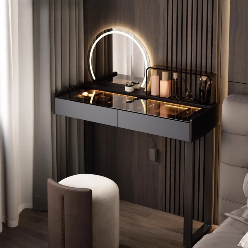 

Italian Minimalist Dressing Table Modern Accessories Mirror Girl Chair Vanity Table Storage Bedroom Penteadeira Home Furniture