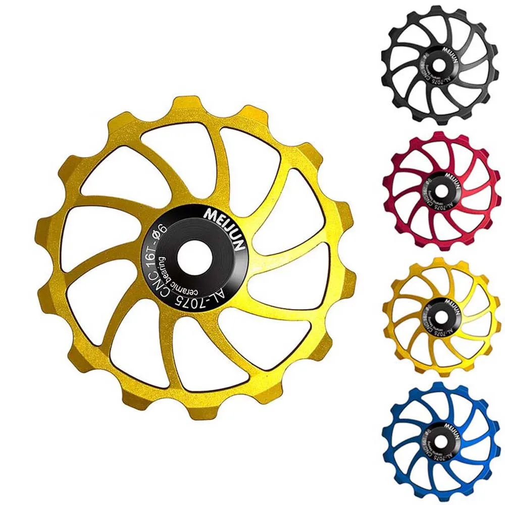 

Cycling Road Bike Pulley Wheel 14T 15T 16T Transmission Ceramics Guide Roller Guide Wheel Bearing Rear Derailleur