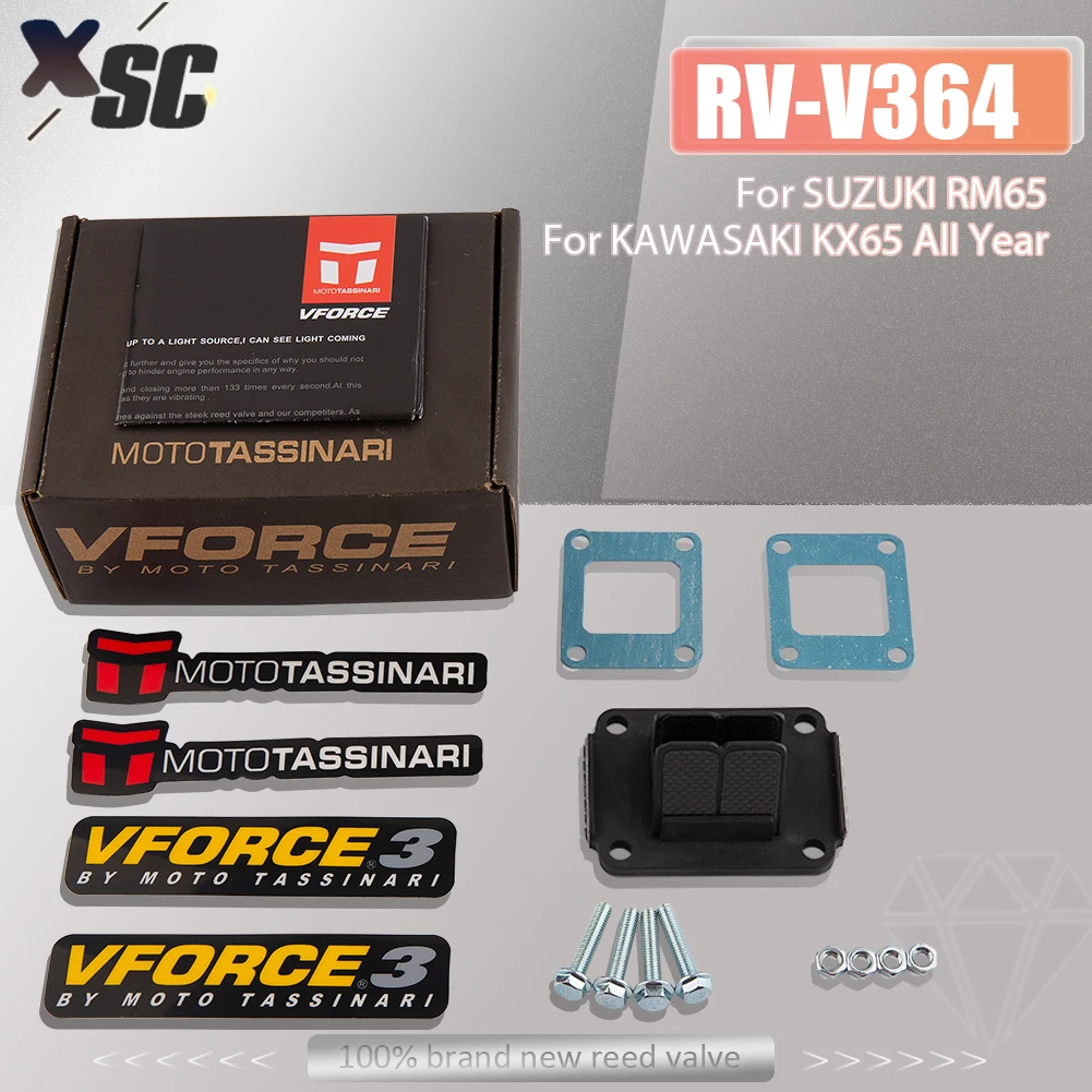 Motorcycle V364A Reed Valve Kit V364 VFroce For SUZUKI RM65 For KAWASAKI KX65 All Year New Reeds Cage KX MX RM Dit Pit Bike