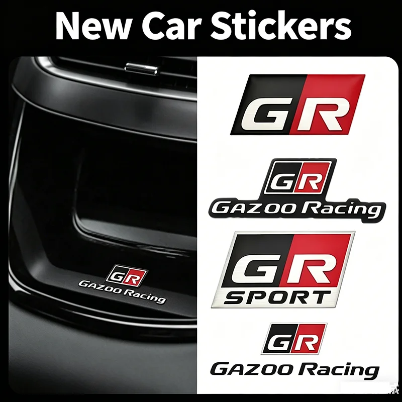 Car Body Rear Sticker for Toyota GR Gazoo Racing Sport Emblem Yaris Hiace Estima Hilux Rav4 Supra Camry Crown CHR Accessories