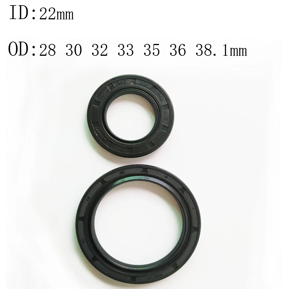 1 2 3 4PCS 22X28X4 8 22X30X4 5 7 22.2X38.1X6.3 22X32X5 6 7 22X35X5 6MM NBR Shaft Skeleton Oil Seal TC Nitrile Rubber Ring Gasket