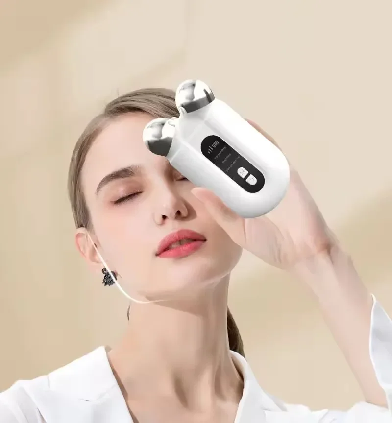 Microcurrent Face Lift Device Roller  Tighten Skin Wrinkle Remover Professional Facial Massager