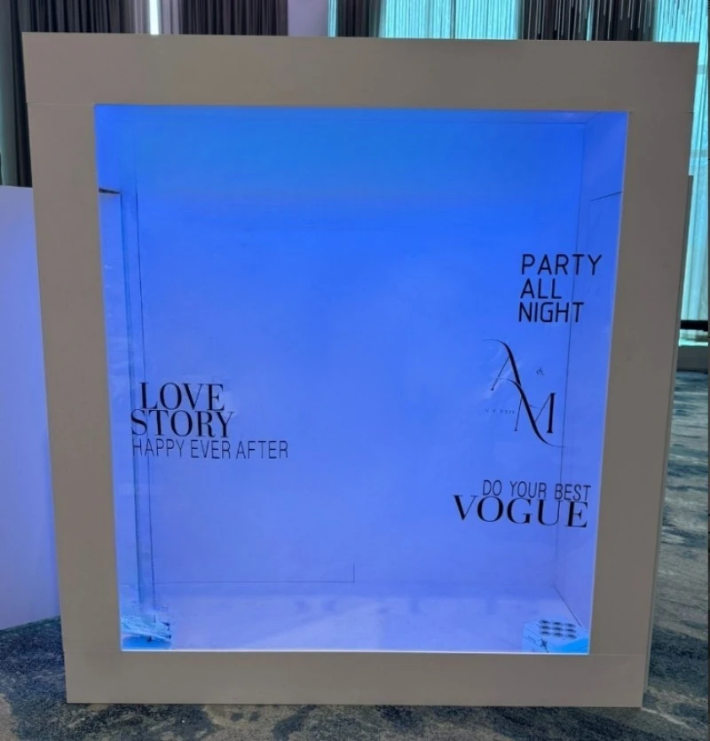 

Wholesale Photo Box Magazine Front Walk in Booth Background Magazine Photo Box Wedding