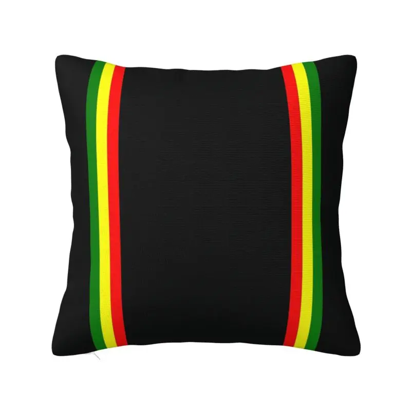 Rasta Stripe Rasta Color Cushion Covers Velvet Modern Throw Pillow Case for Sofa