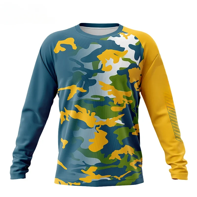 2023 Men's Fishing Long Sleeves Comfortable Breathable UV Protection  Performance Clothing Fishing Long Sleeve Roupa De Pesca image 3