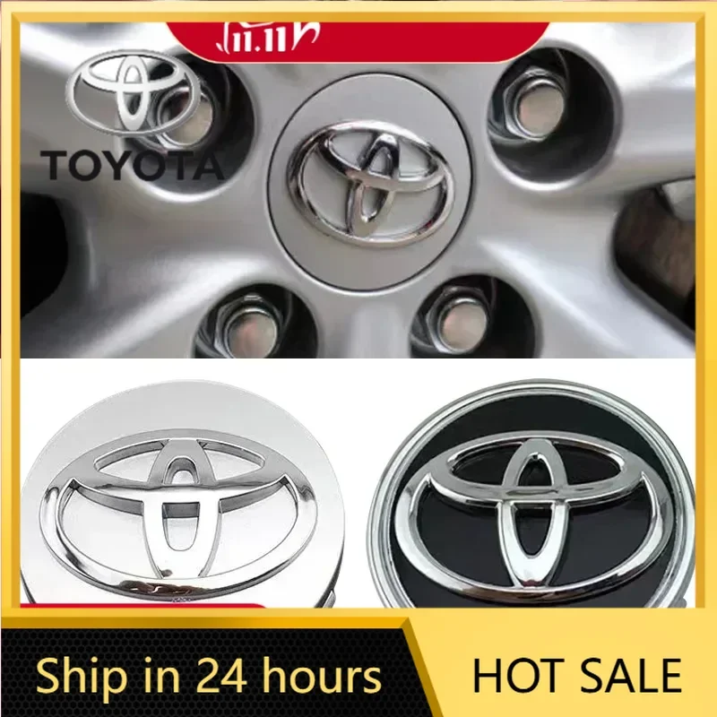 

Наклейки для автомобилей Toyota 2026 New, новые колпачки для дисков Toyota 2026 New, 4 шт. - 62 мм, пылезащитные колпачки для центральных отверстий колесных дисков