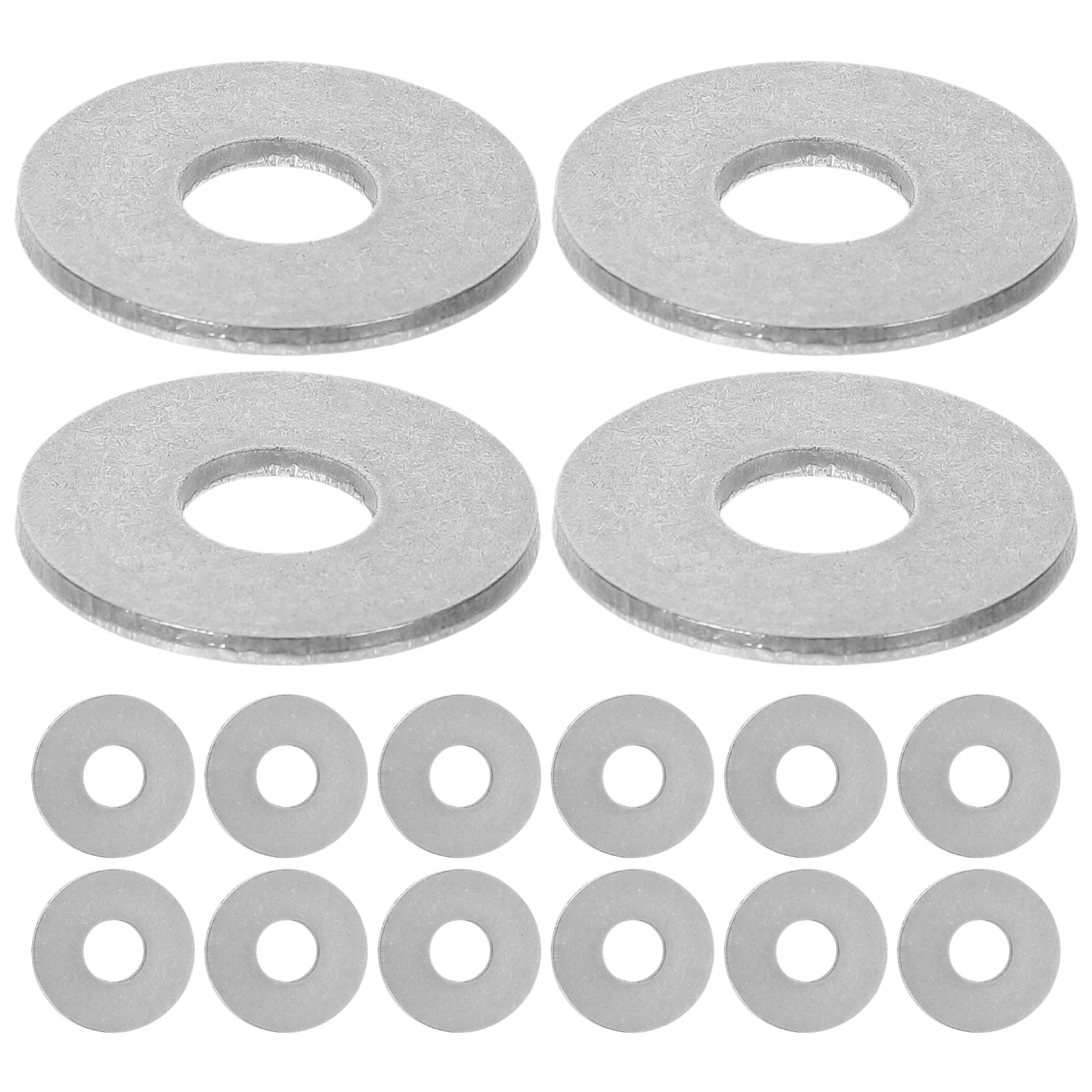 

50Pcs Stainless Steel Flat Washers Thickened Round Screw Gasket Replacement Small Fastening Washers for Furniture Equipment