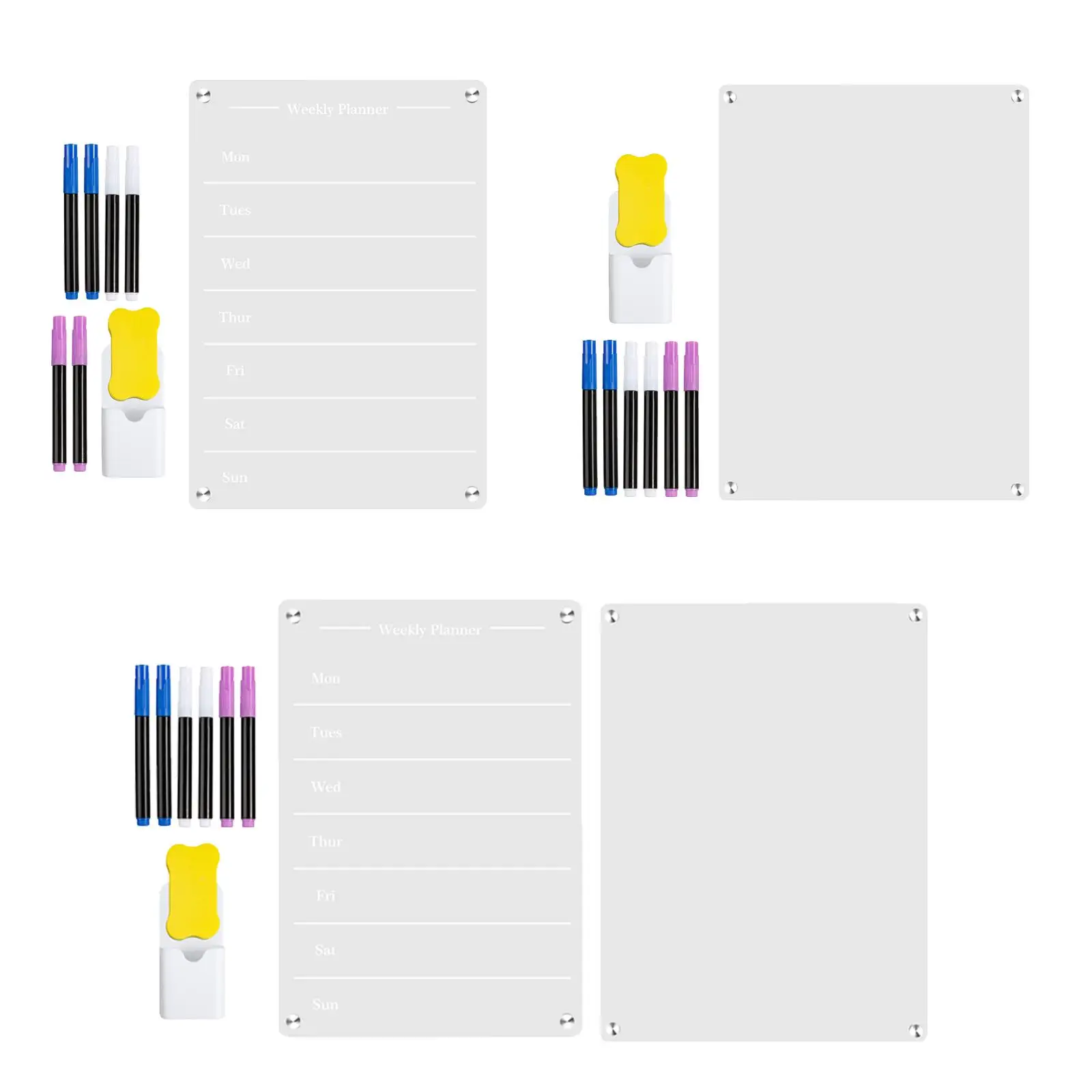 Acryl droog uitwisbaar bord Helder acryl whiteboard voor koelkast Belangrijke data