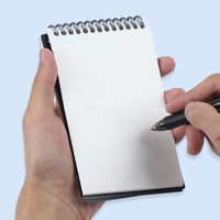 Smart Reusable Notebook Notepad Black Color Spiral Notebook for Note Taking Work School Office Business Notebooks & Writing Pads