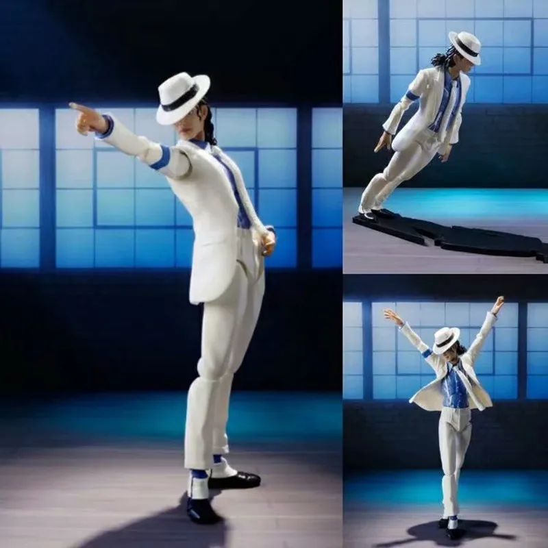 

2024 New Anime Figure Shf Michael Jackson Smooth Criminal Lunar Strolling Mobile Model Handmade Limited Collection Toy Gifts