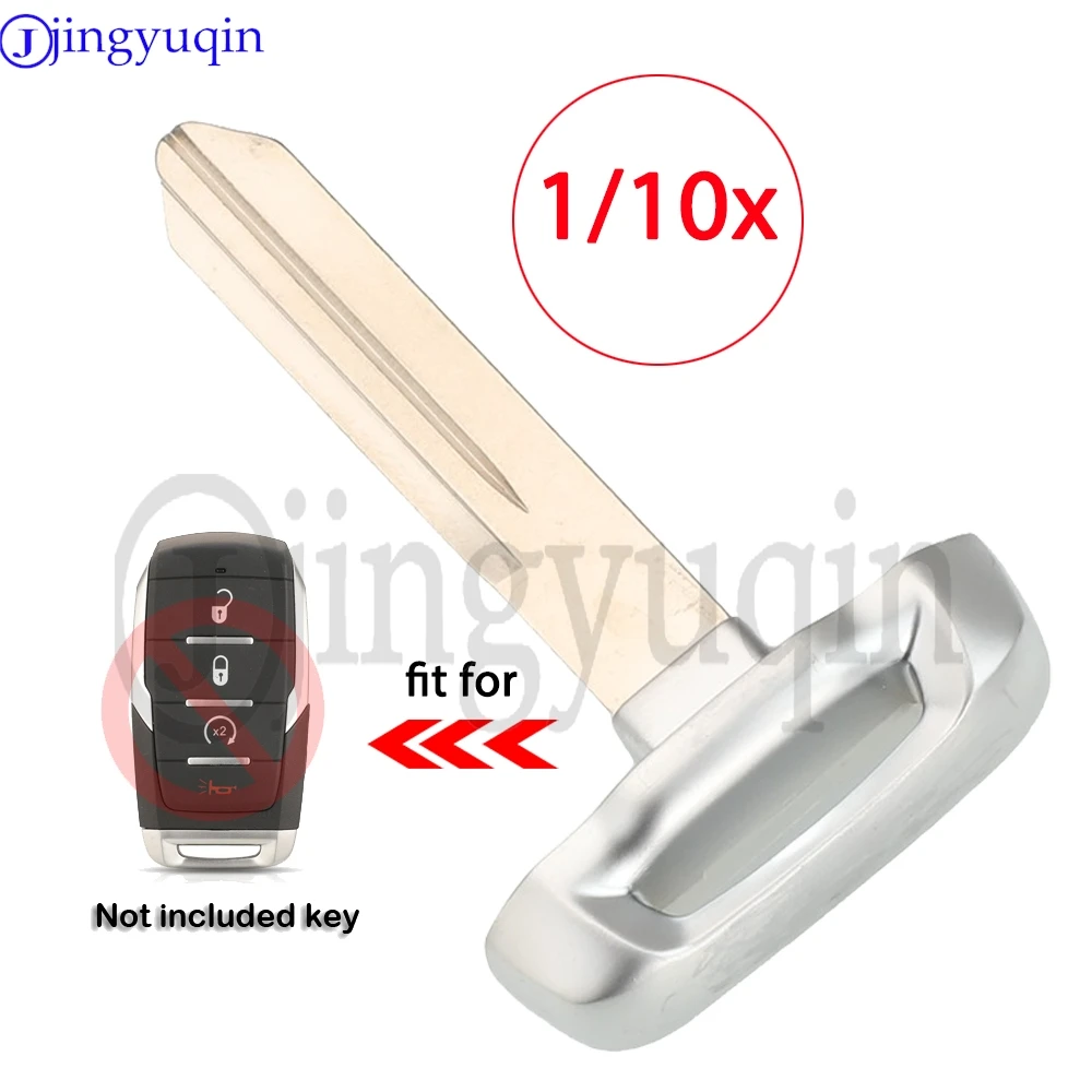 

jingyuqin 1/10pcs Insert Emergency Car Key Blade Uncut Blank For Chrysler Pacifica Voyager Dodge RAM spare key