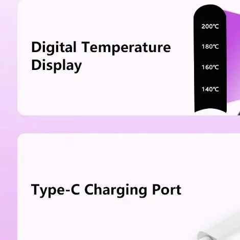 

Electric LCD USB Ceramic Heating Straight Hair Comb Wireless Portable Negative Ion Styling Tool Rechargeable 2000mAh Fast Heatin