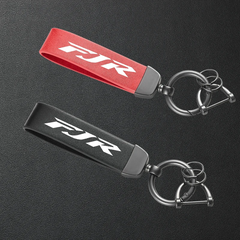 

For Yamaha FJR1300 FJR 1300 FJR1200 Motorcycle High-Grade Leather Keychain Metal Keyring Accessories