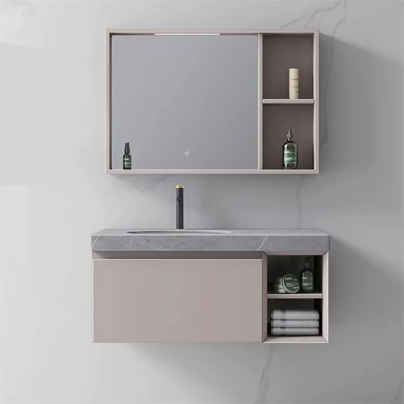 

Hotel Single Basin Bathroom Cabinet Simple Wall Mounted Vanity Bathroom Vanity