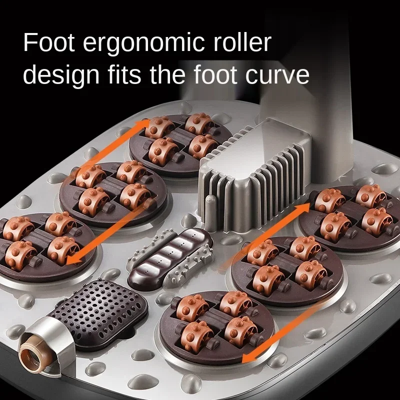 Automatic Electric Foot Bath for Home Heating Massage Foot Tub Barrel Foot Therapy Device with Rolls