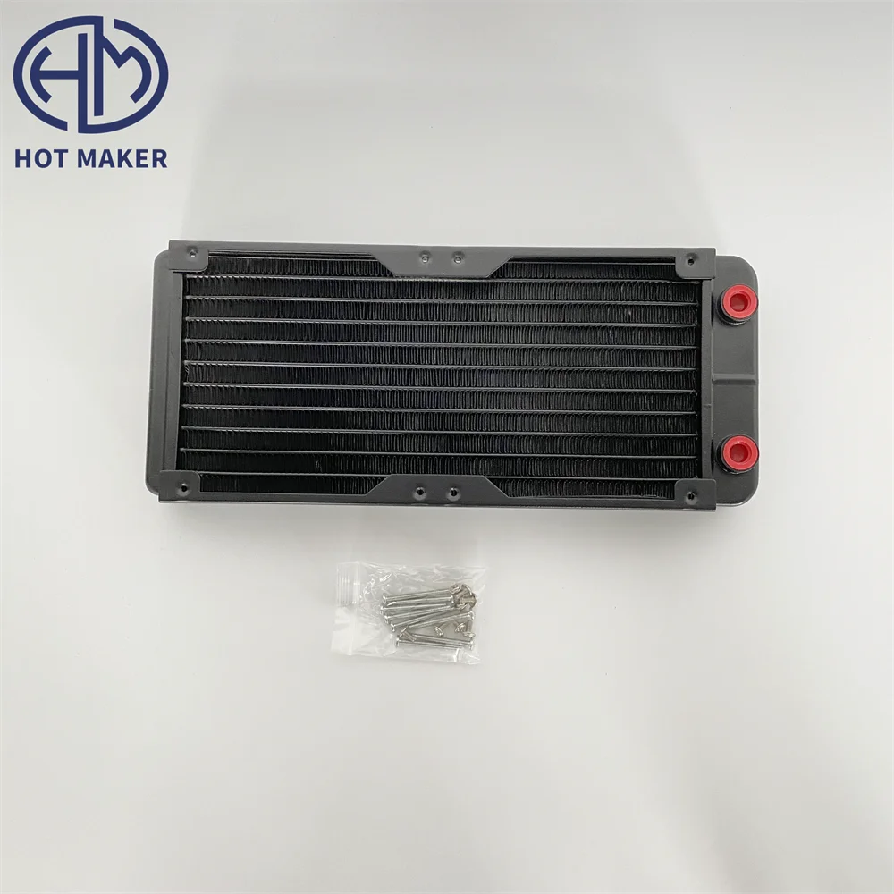 240mm 10 Tube Straight G1/4 Thread Water Cooling Cooler Heat Radiator Exchanger for PC Computer System