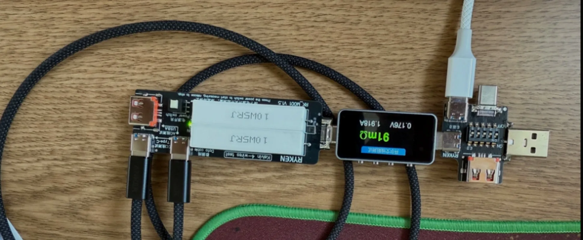 For RK-C1 Color Screen Power Meter, 8A Gravity Rotation Fast Charge Tester, Voltage Current Detector for Charging Test