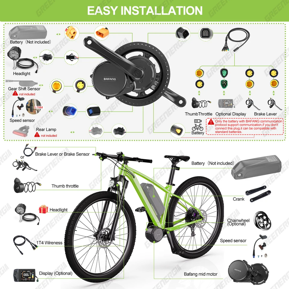 Bafang BBS01B 48V 250W M215 Series Motor Kit Electric Bike