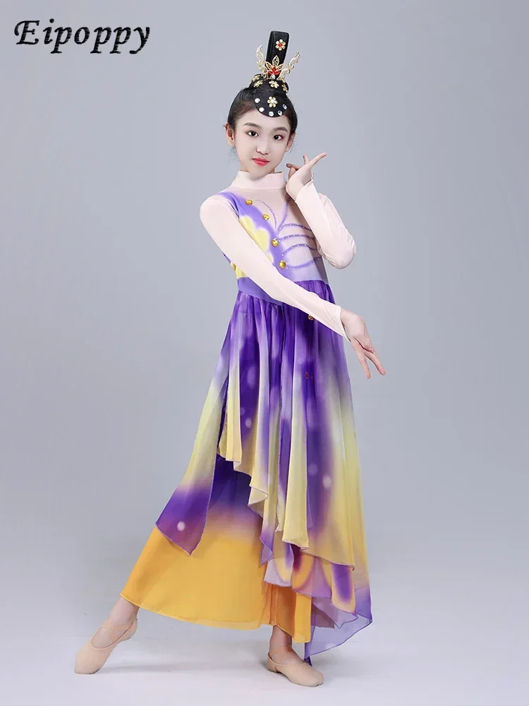 زي الرقص الكلاسيكي للأطفال ، الإناث ، مروحة أنيقة