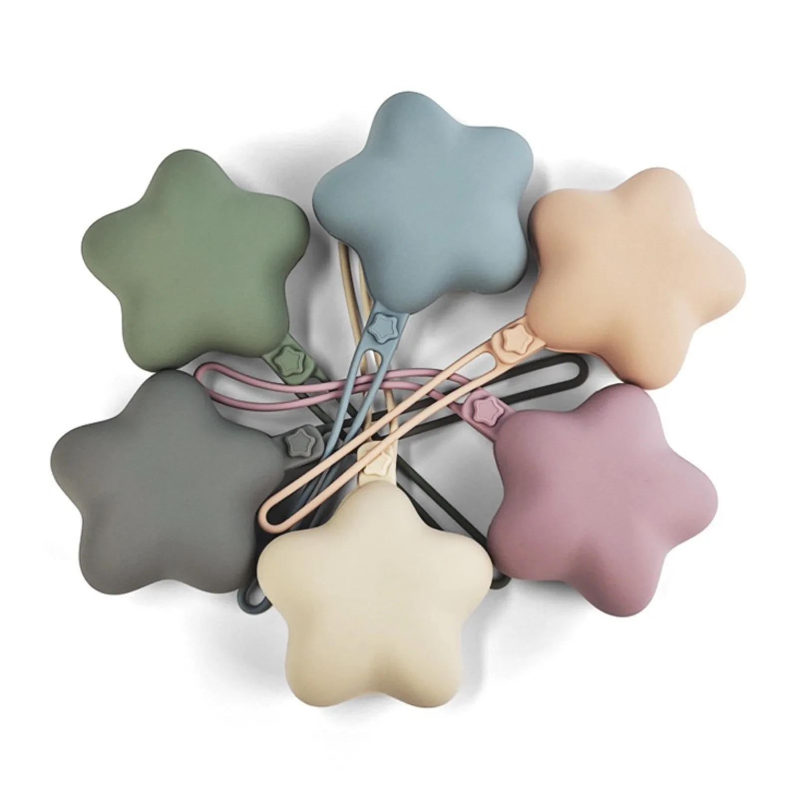 

Portable Silicone Storage Box for Outings - Silicone Storage Box for Baby Pacifiers, Star - Shaped Storage Bag