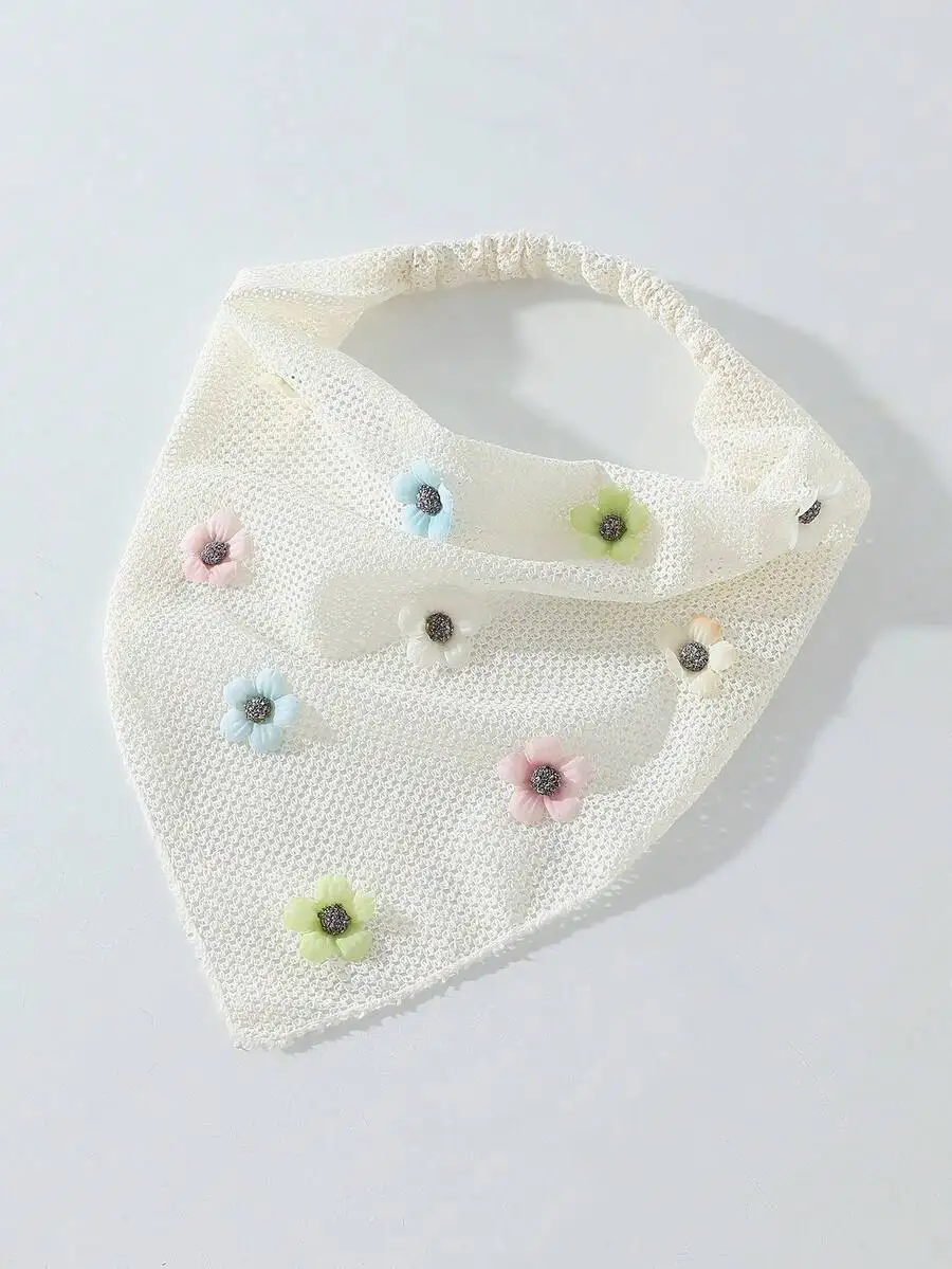 

Womens Floral Embroidered Lace Headband With Rolled Edge For Daily Wear Vacation