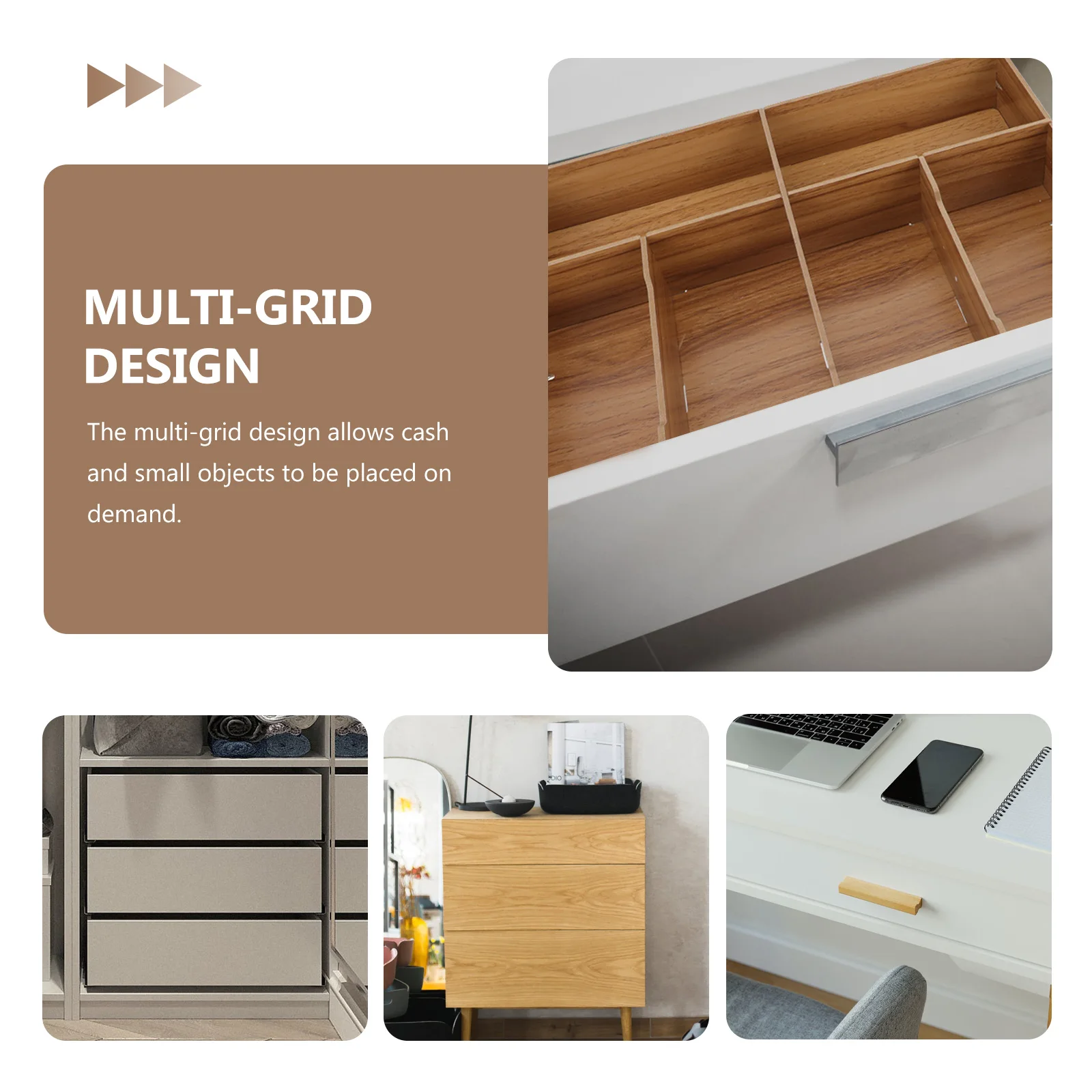 

Кассовый ящик с несколькими сетками, органайзер для хранения с нулевой сменой, настольный держатель для торгового центра в супермаркете, экологически чистый деревянный дизайн