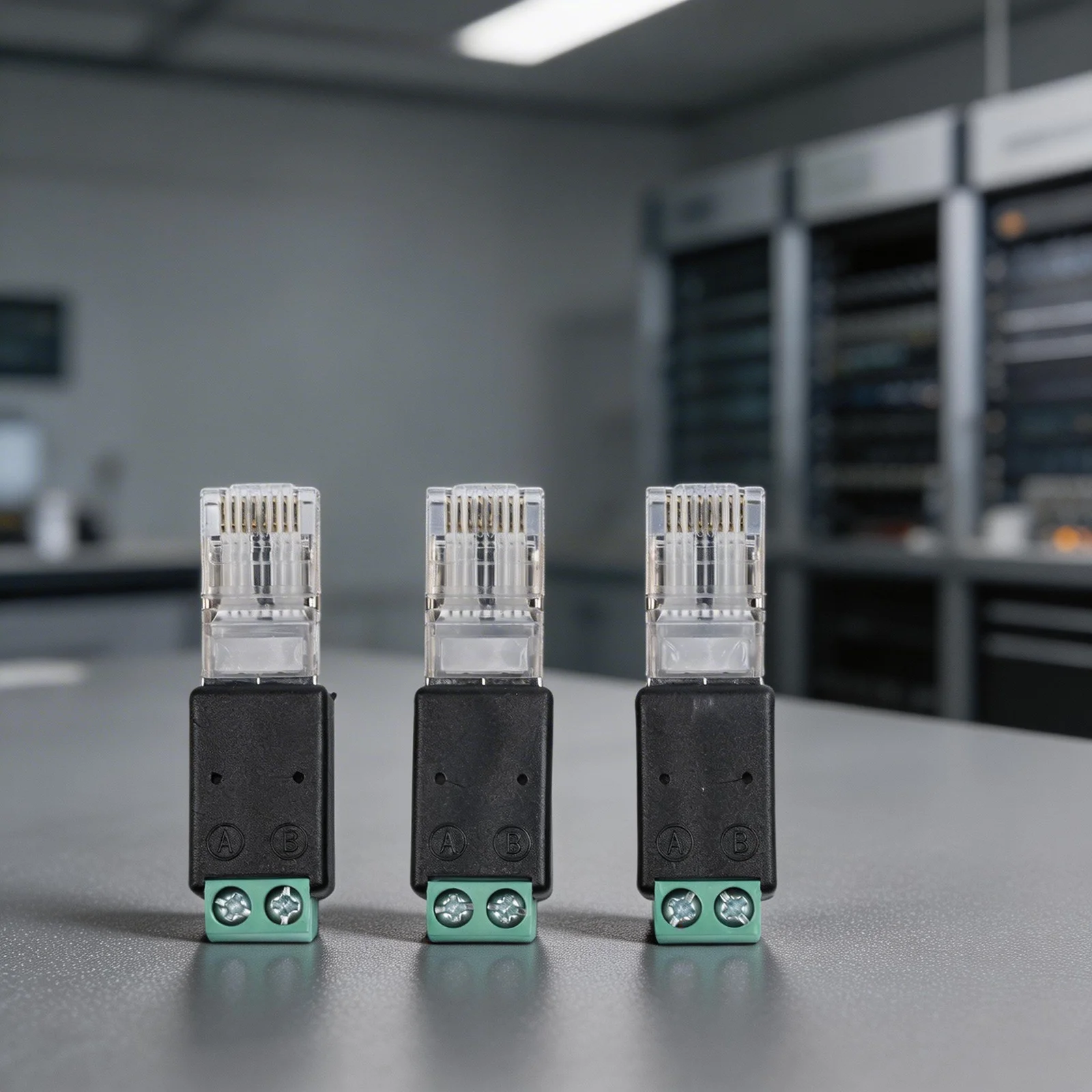 3Pcs Green To RS485 Converter A Pin4 B Pin5 Network Adapter For Industrial Data Transmission And Automation Control System