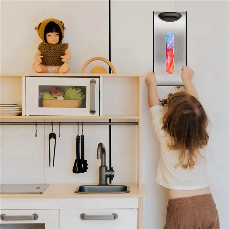 

ABFY-2X Wall Mount Plastic Bag Organizer,Durable Plastic Grocery Bag Saver,Kitchen Grocery Plastic Bag Holder And Dispenser