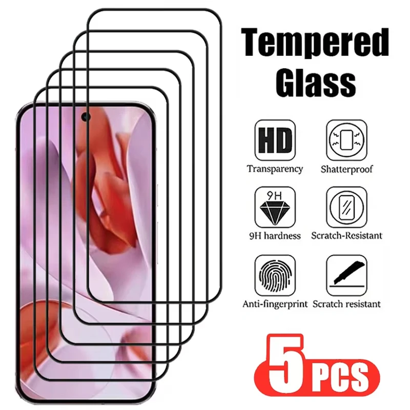 

1-5PCS Tempered Glass For Google Pixel 10 Pro XL HD Tempered Glass Film For Google Pixel 9A 8A 7A 6A 9 Pro XL Screen Protector