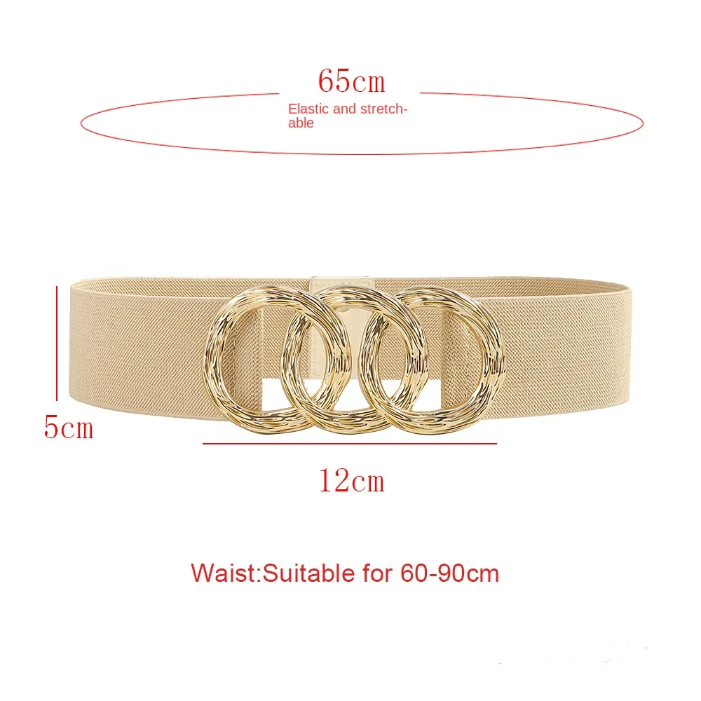 New Simple Buckle Waist Belt Elastic Belt Korean Style Waist Seal Clothing Accessories Waist Strap Versatile