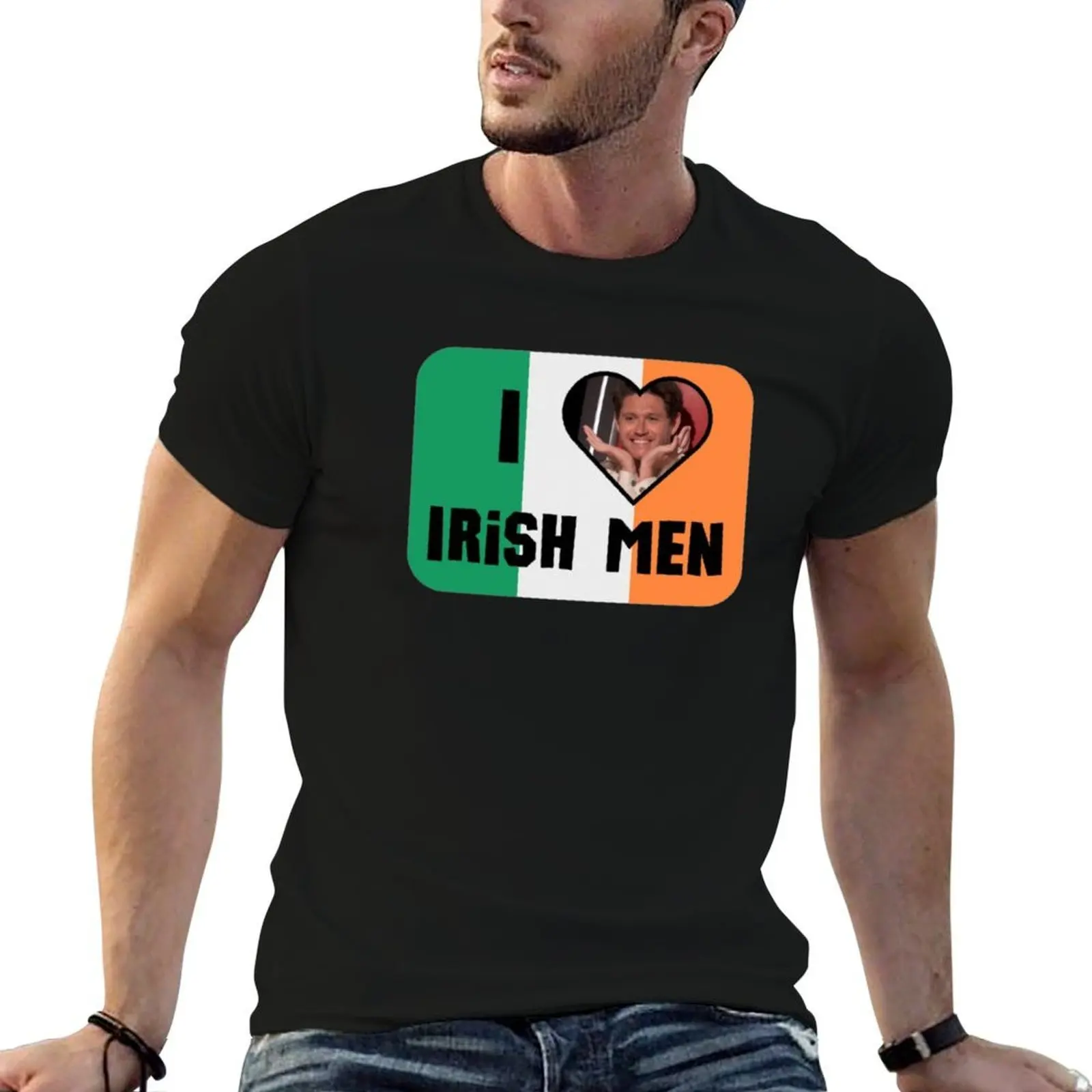 

Niall Horan I love Irish Men T-Shirt man t shirt cotton man t shirt heavy cotton T-Shirt