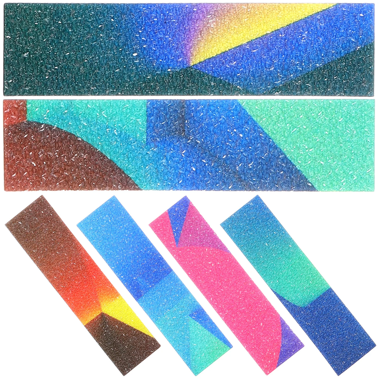 6Pcs Sensory Strips Adhesive Calming Textured Stickers Stress Relief Pressure Reducing Strips for Phone Desk Sensory Stickers