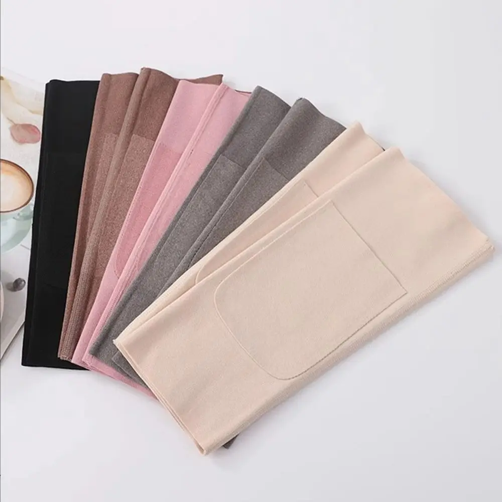 Insert Pocket Thermal Knee Warmers Elastic Cuffs Non-Slip Fabric Knee Sleeves Stretch Fit Seamless Edging Knee Warmer Sleeves