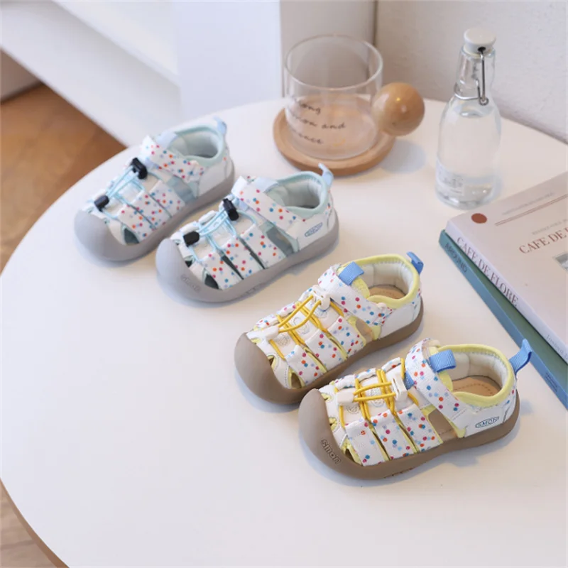 New Summer Kids Sandals For Girls Breathable Cut-outs Children Shoes Soft Sole Fashion Toddler Children Sandals Beach 22-30