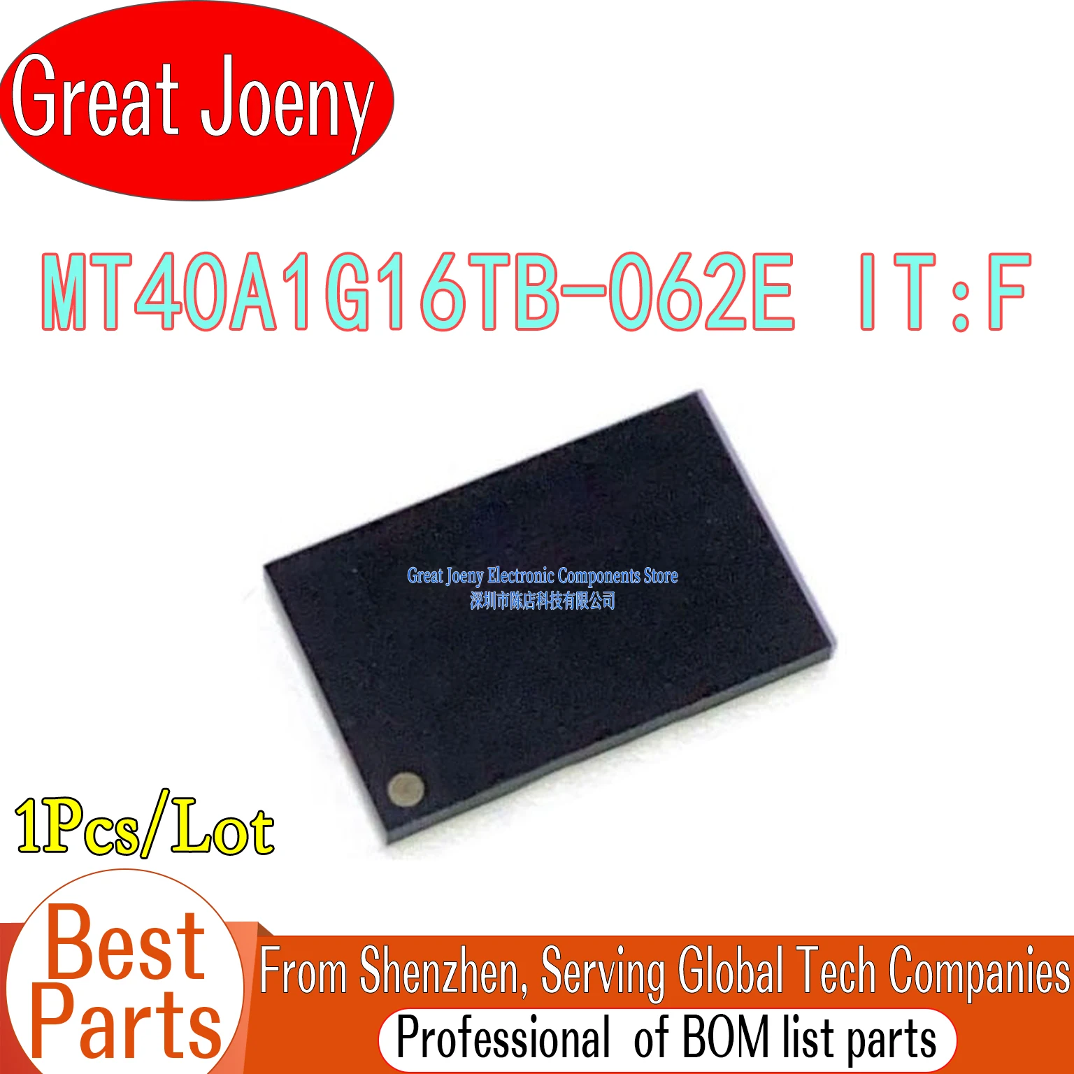 

100% New Original D8CJZ MT40A1G16TB-062E IT:F MT40A1G16TB-062E MT40A1G16TB DRAMR IC Chipset FBGA-96