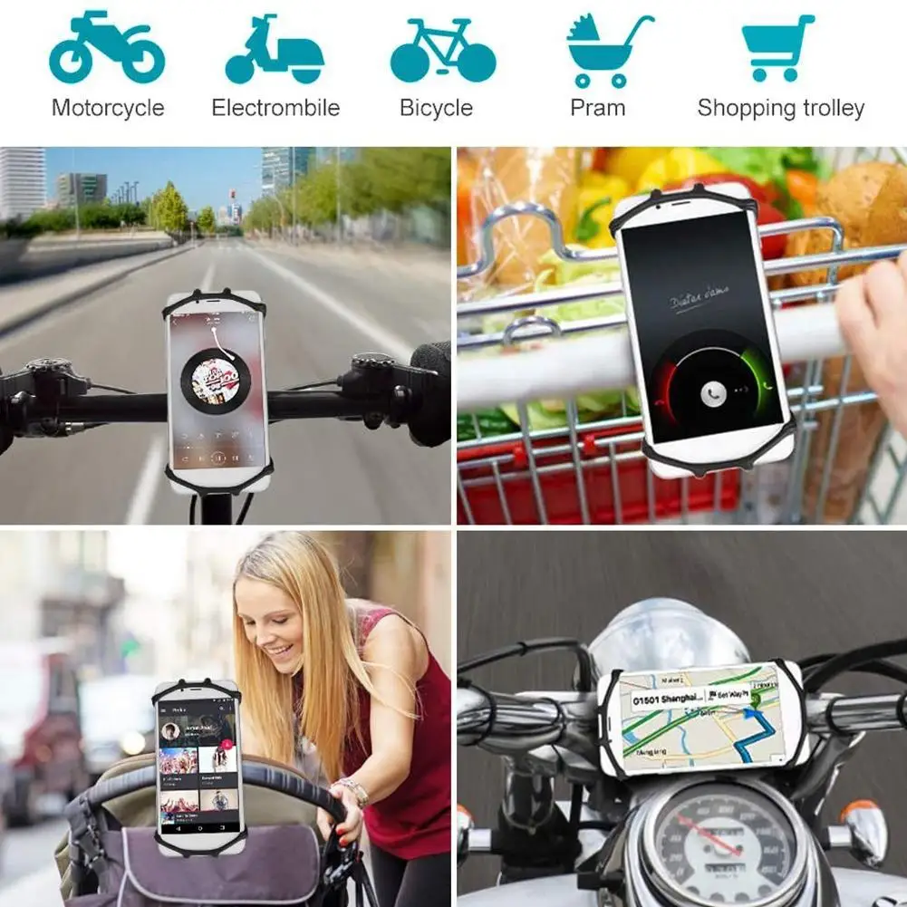 Universal Fahrrad Telefon Halter Fahrrad Mobile Halter Halterung Silikon Halter Motorrad Stoßfest Für Sram Garmin Blackbird SRAM – Detail 7