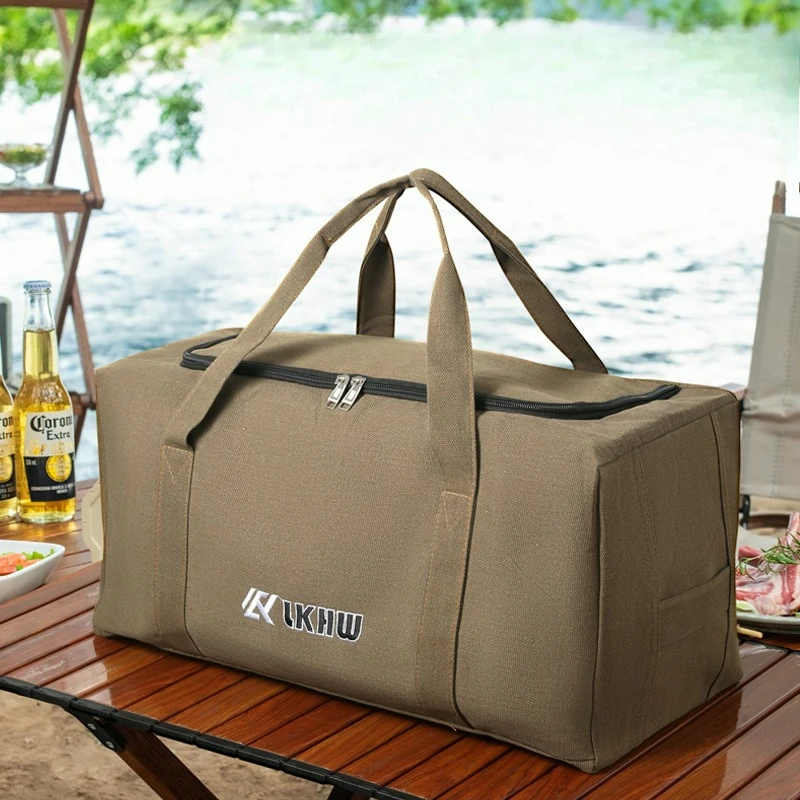 

Новая износостойкая портативная дорожная сумка большой вместимости 2026 года: холщовая сумка для пикника, палатки, складного стула, матраса, органайзер