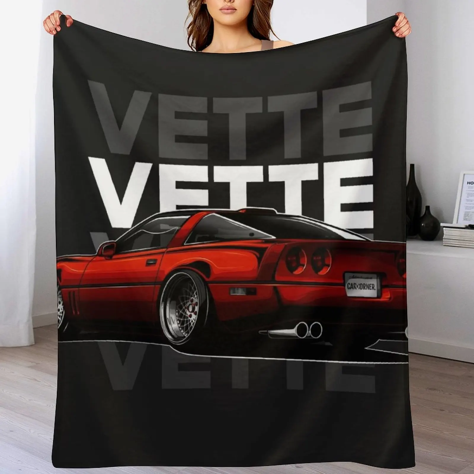 

Chevy Vette C4 - CarCorner Throw Blanket Warm christmas gifts Soft Blankets